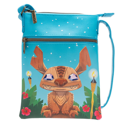 Loungefly Lilo and Stitch Tiki Stitch Passport Bag - Entertainment Earth Exclusive