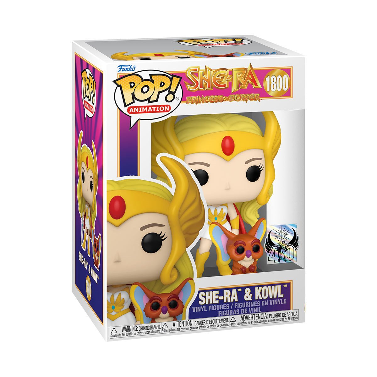 She-Ra: Princess of Power 40th Anniversary She-Ra & Kowl Funko Pop! Vinyl Figure #1800