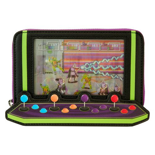 Loungefly Teenage Mutant Ninja Turtles 40th Anniversary Vintage Arcade Zip-Around Wallet