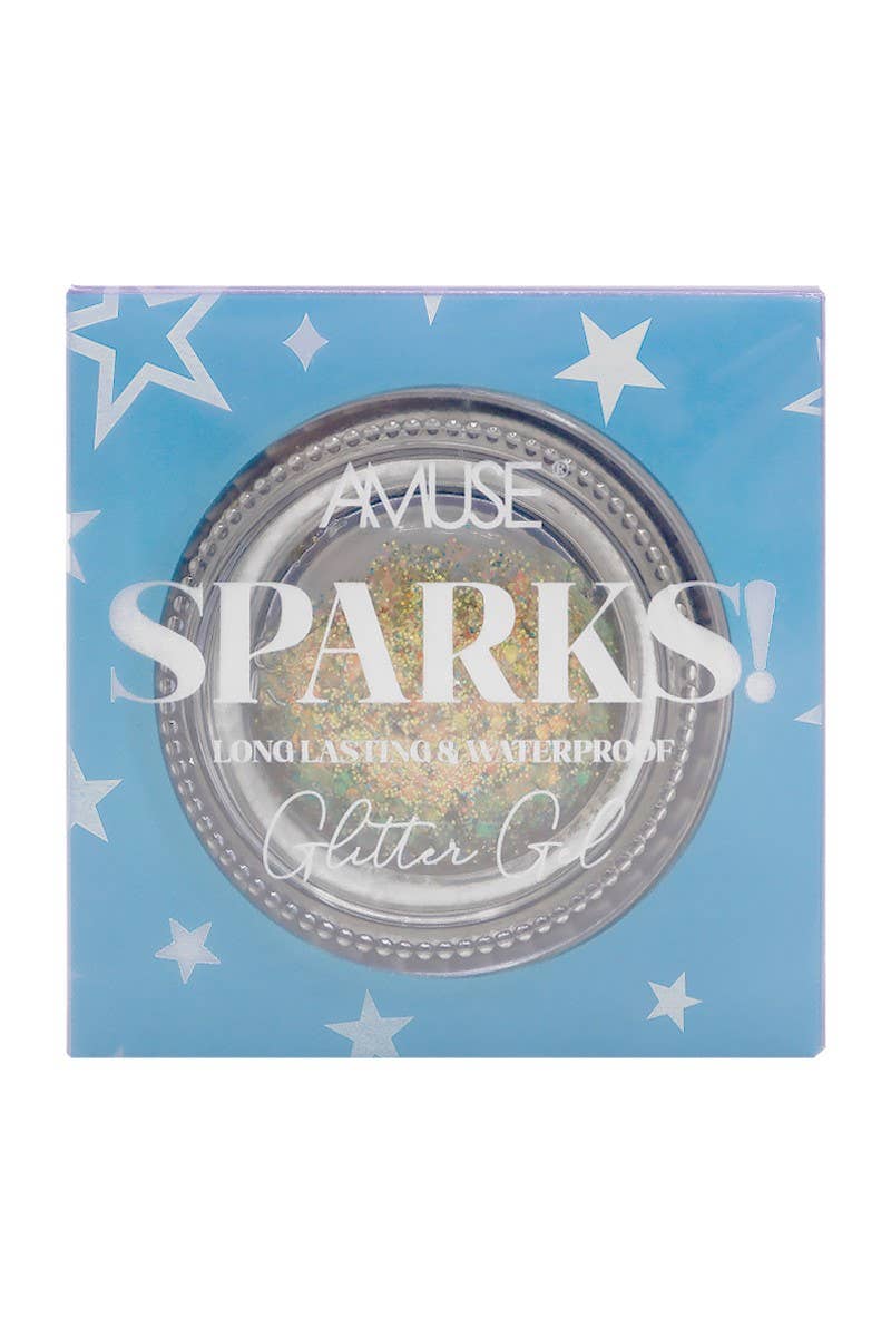 Amuse Sparks Glitter Gel w/ Brush Gold (2)