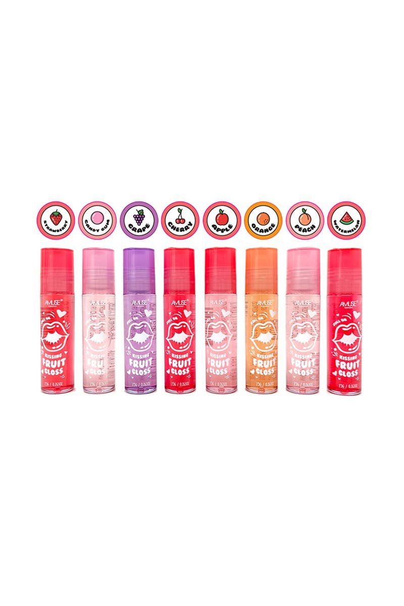 Amuse Kissing Fruit Roll On Lip Gloss - Grape