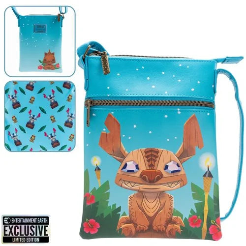 Loungefly Lilo and Stitch Tiki Stitch Passport Bag - Entertainment Earth Exclusive