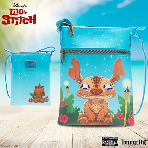 Loungefly Lilo and Stitch Tiki Stitch Passport Bag - Entertainment Earth Exclusive