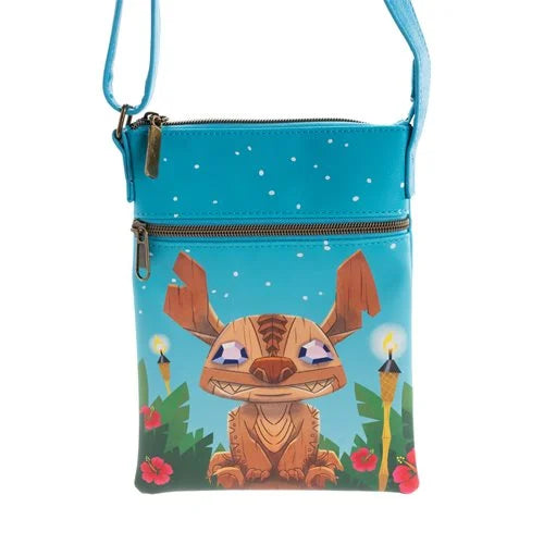 Loungefly Lilo and Stitch Tiki Stitch Passport Bag - Entertainment Earth Exclusive